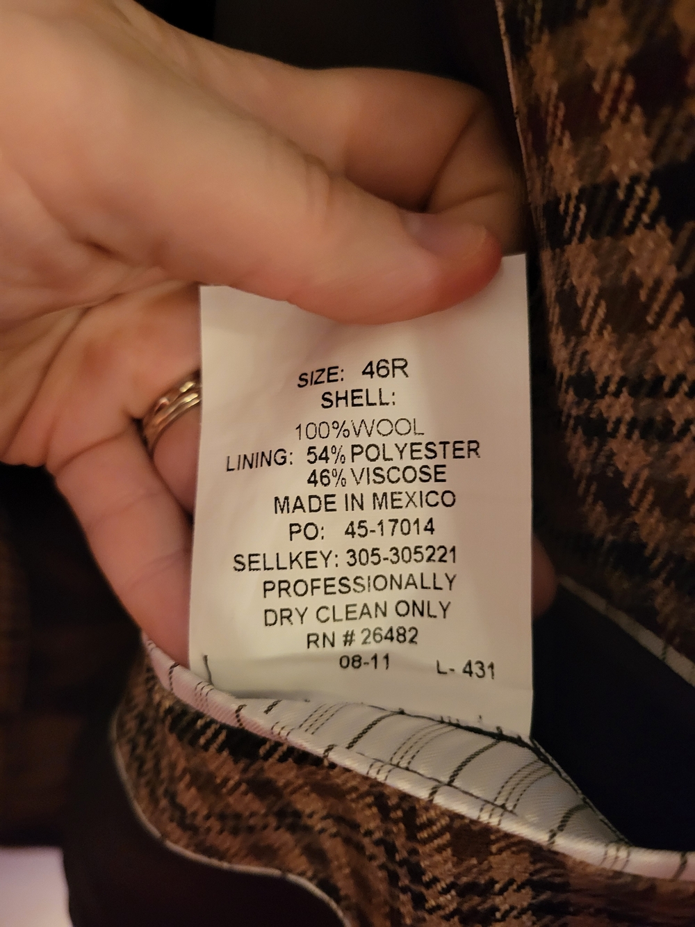 Austin Reed Brown and Tan Glen Plaid Sport Coat - Picture 5 of 6